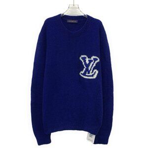 Louis Vuitton Deep navy wool crewneck long-sleeve knit sweater